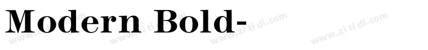 Modern Bold字体转换